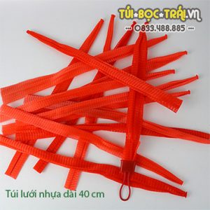 Túi lưới nhựa màu đỏ dài 40cm (1kg)