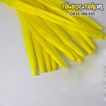 Túi lưới nhựa dài 25cm màu vàng (1kg)
