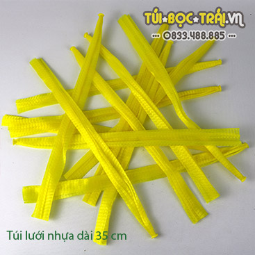 Túi lưới nhựa dài 35cm màu vàng (1kg)