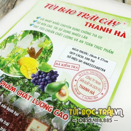 Túi bọc trái cây chất lượng tốt kích thước 20x27cm thương hiệu Thanh Hà